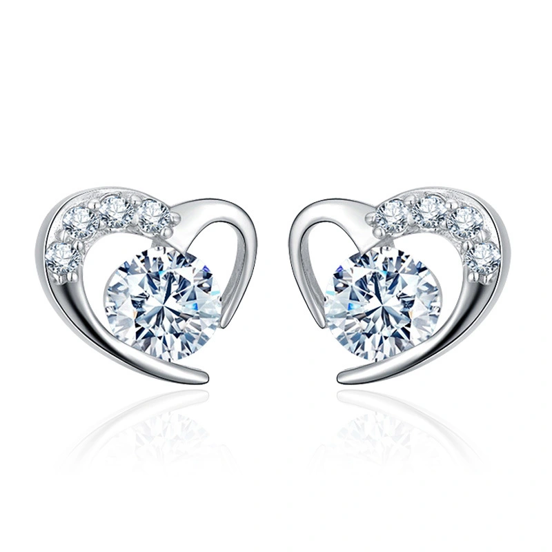 Women's Heart Diamond Tender Earrings