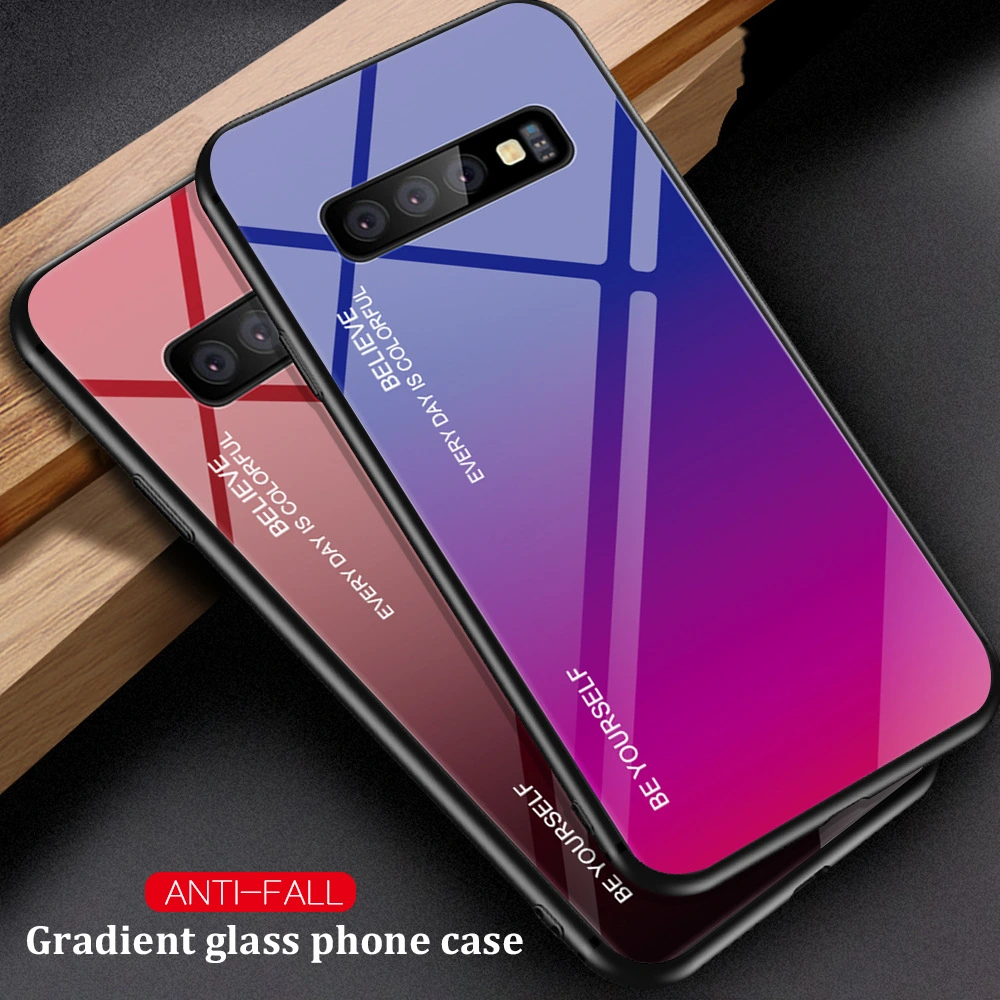 Gradient Glass Full Package Anti Scratch And Anti Drop TPU Phone Case