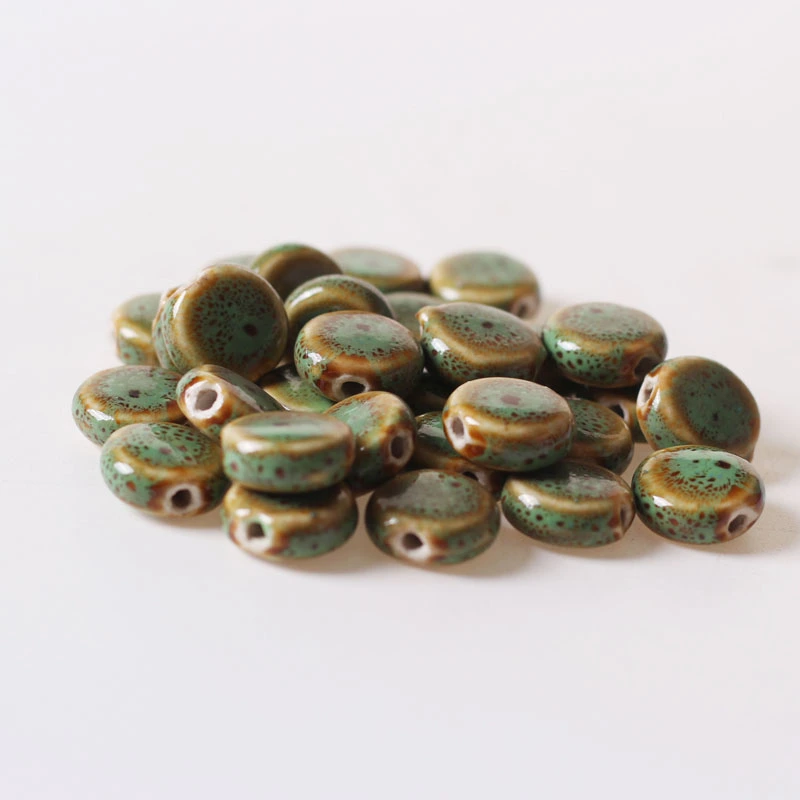 Ceramic Jewelry Accessories Ceramic Flower Glaze Beads