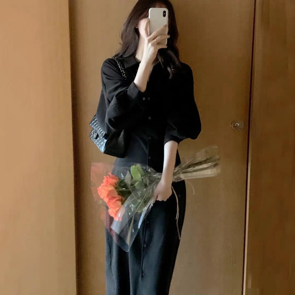 Fashion Personality Shirt Dress Female