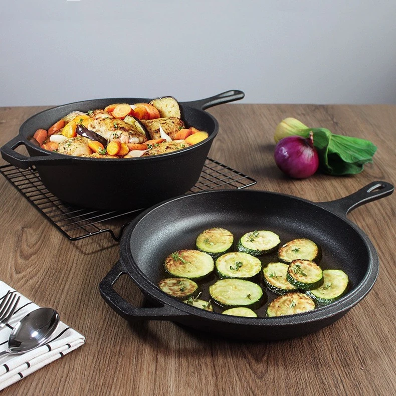 Household Non-stick Flat Pan With Single Handle