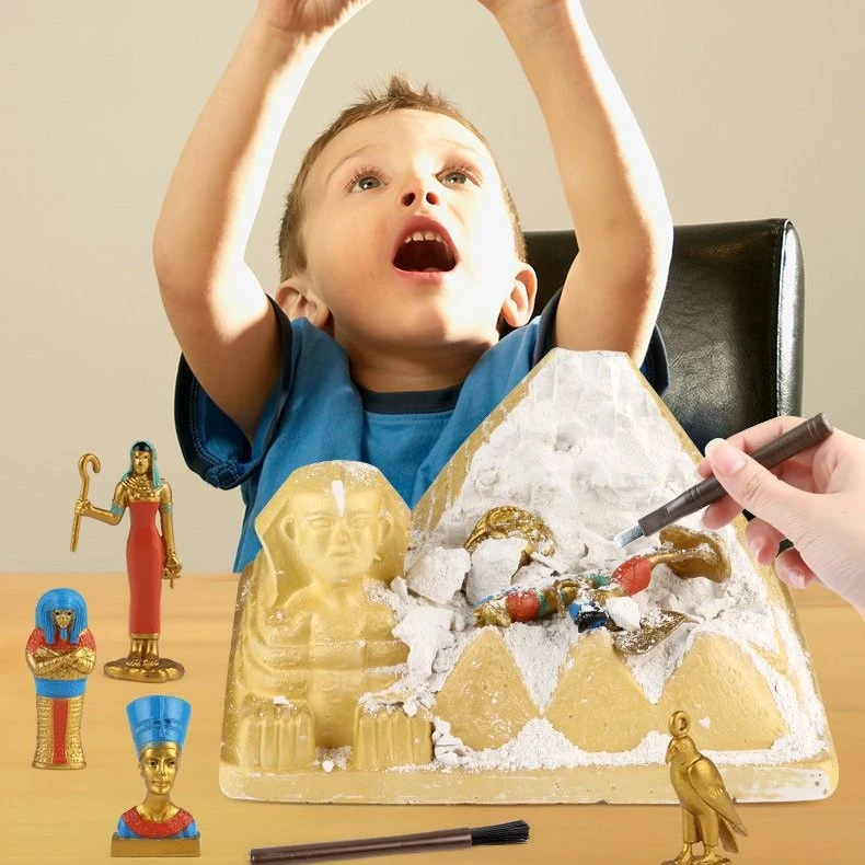 Archaeological Excavation Of Mummy Toys From Ancient Egyptian Pyramids