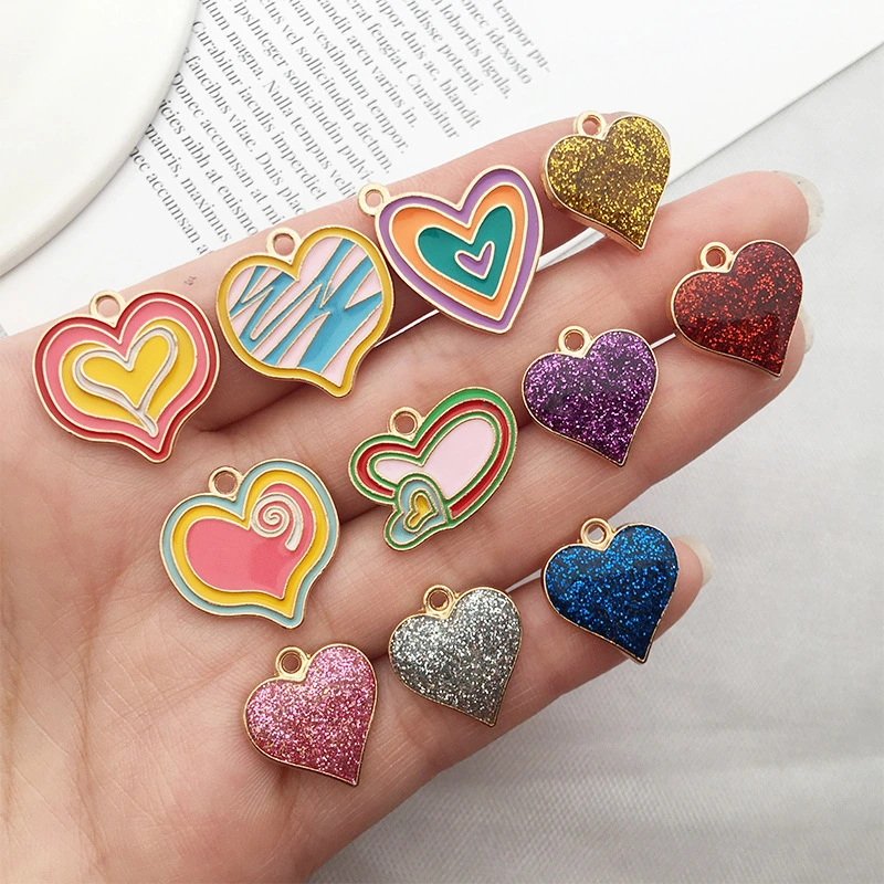 Diaoyou Love Peach Heart Shaped Pendant DIY Jewelry