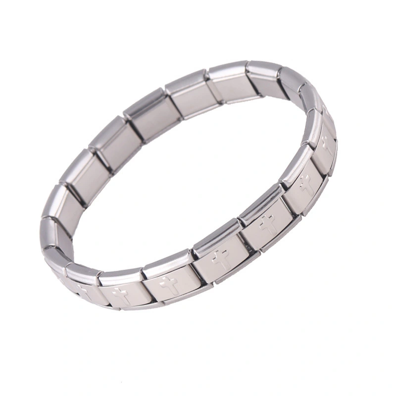 Stainless Steel Bracelet Cross Elastic