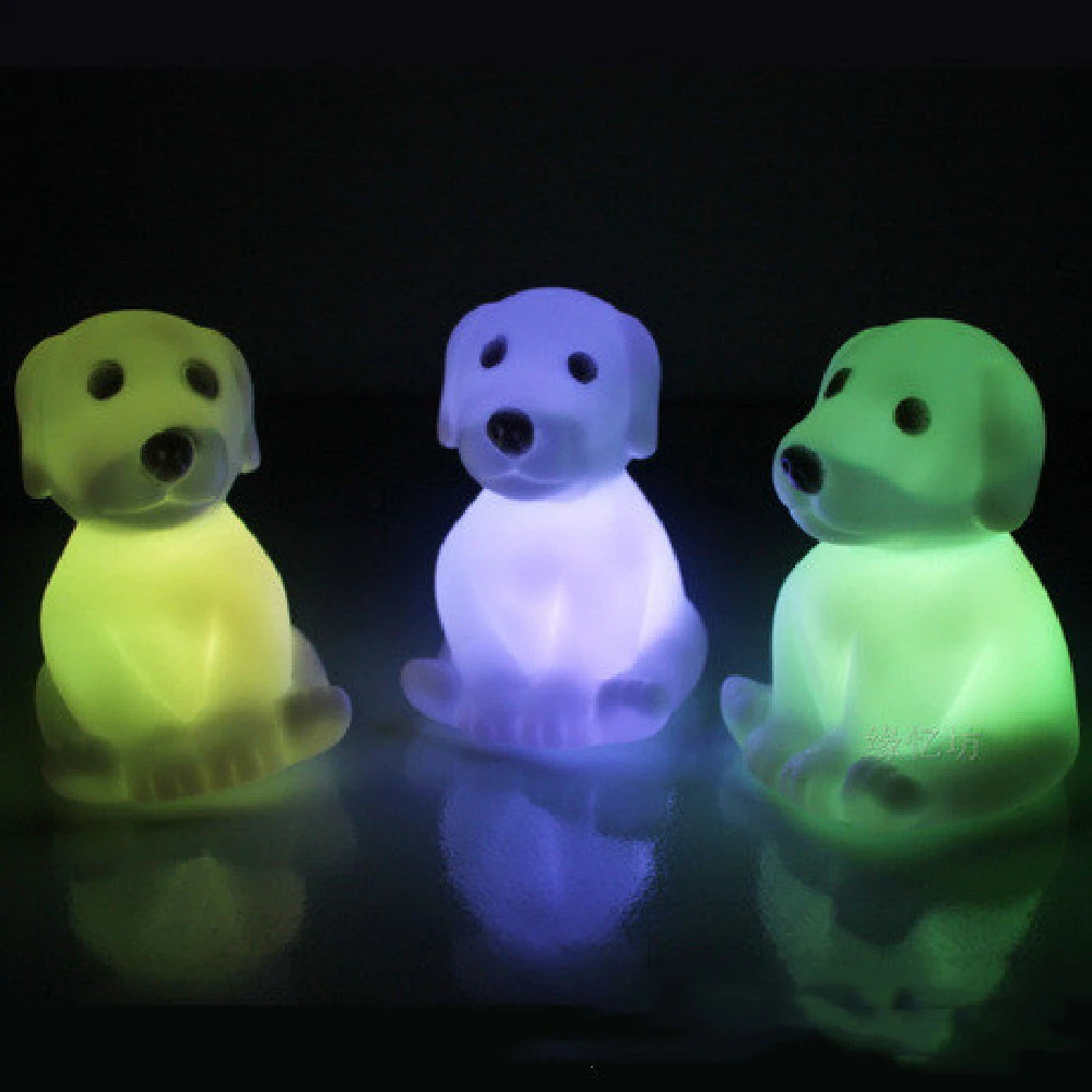 Small Dog Colorful Led Night Light