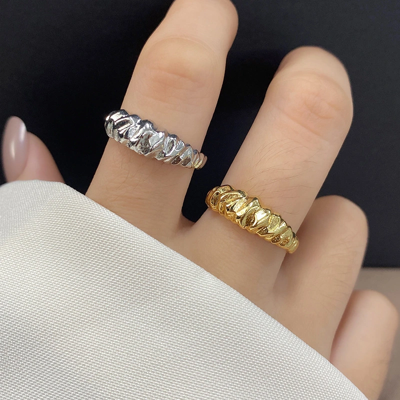 Niche Trend Irregular Geometric Ring Ins