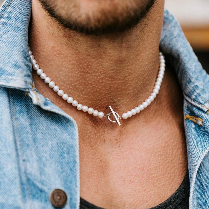 Men's New Fashion Pearl Necklace