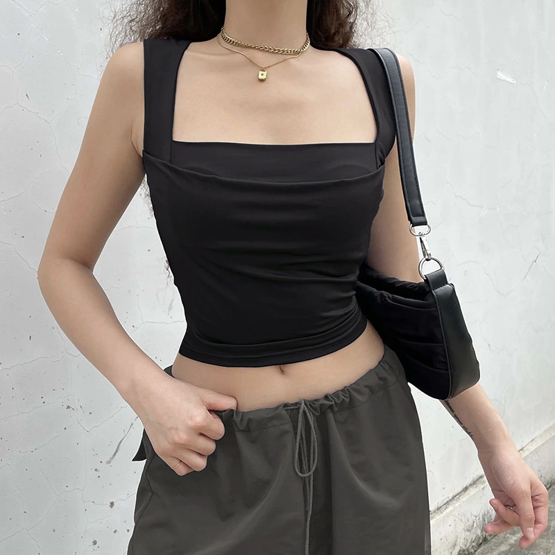 Fashion Temperament Ladies Low Neck Vest