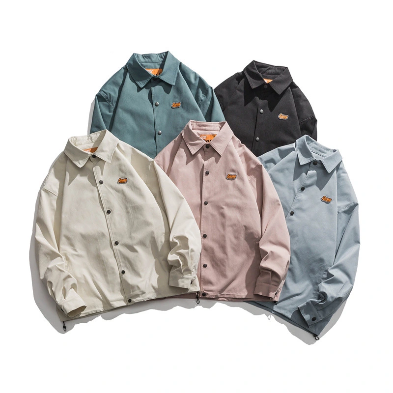 Simple Solid Color Lapel Jacket Men's Tide