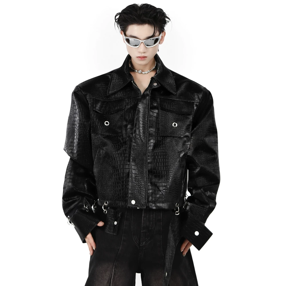 Men's Fashion Patchwork Short Jacket