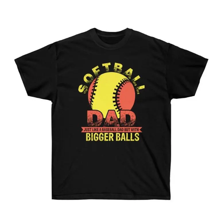 European And American Softball Dad Digital Printing Casual Round Neck Short Sleeves