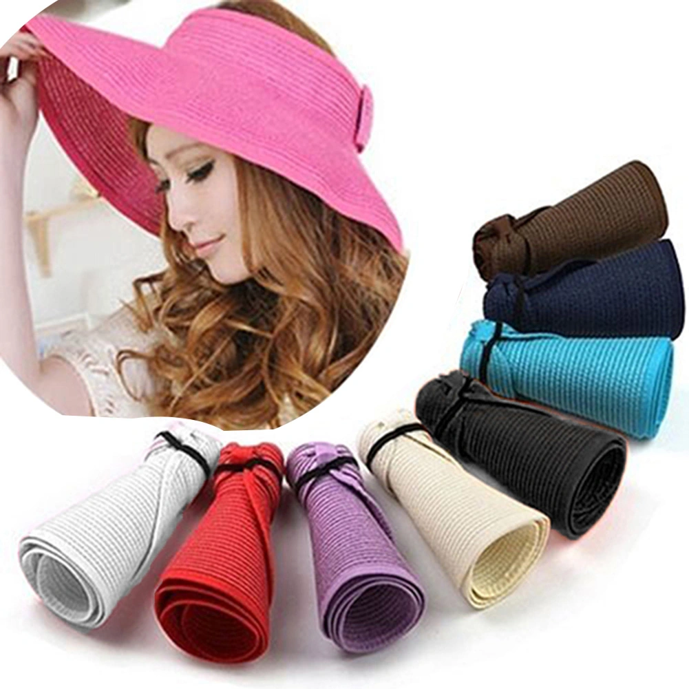 Sun Hat Foldable Wide Brim Breathable Elegant Girls Summer Bucket Sun Hat for Outdoors