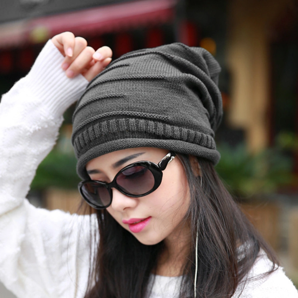 Women Men Winter Warm Baggy Beanie Knit Crochet Ski Cap Oversized Slouch Hat