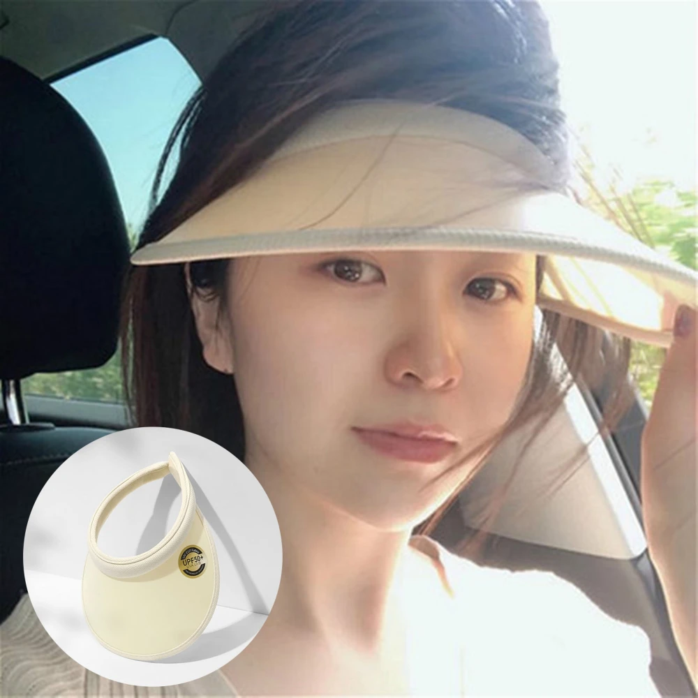 Sun Hat Breathable UV Protection PVC Women Summer Visor Hat for Outdoor