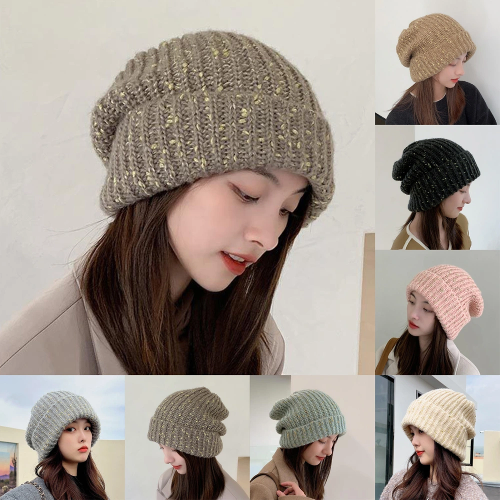 Knitted Cap Flexible Breathable Acrylic Fiber Ear Protection Warm Hat for Cold Weather