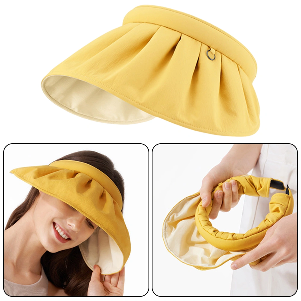 Breathable Sun Hat Wind-proof Comfortable Sun-proof Empty Top Women Hat for Summer 