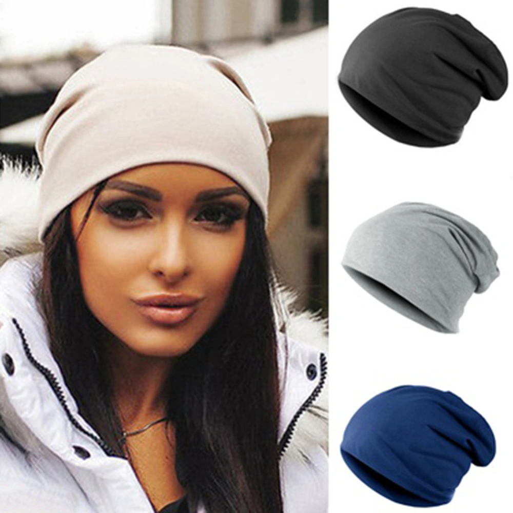 Men Women Unisex Casual Beanie Knit Ski Cap Hip-Hop Pure Color Winter Warm Hat