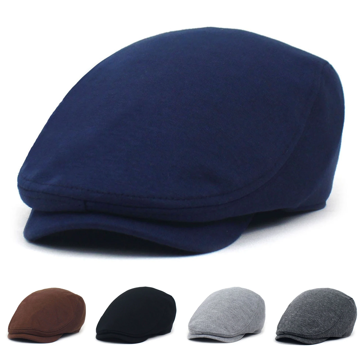 Men Beret Hat Breathable Durable Washable Sunscreen Handsome Newsboy Caps for Outdoor