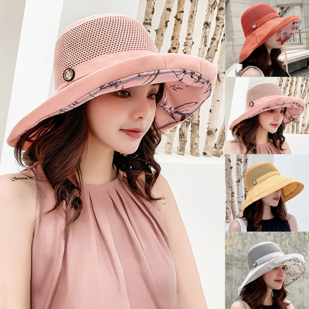 Sun Hat Wide Brim UV Protection Skin Friendly Women Bucket Hats for Daily Life