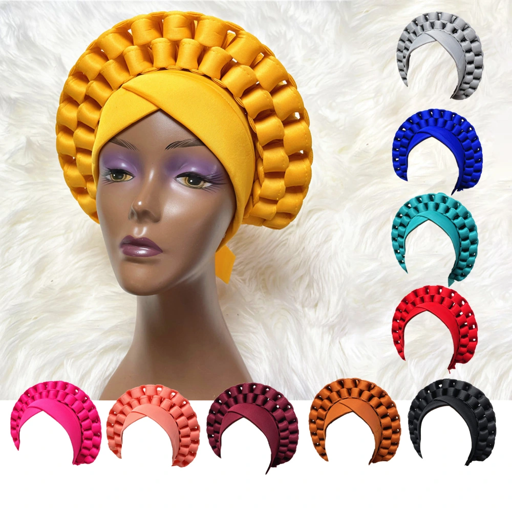 Hat Wide Band Adjustable Soft African Nation Style Turban Hat for Christmas