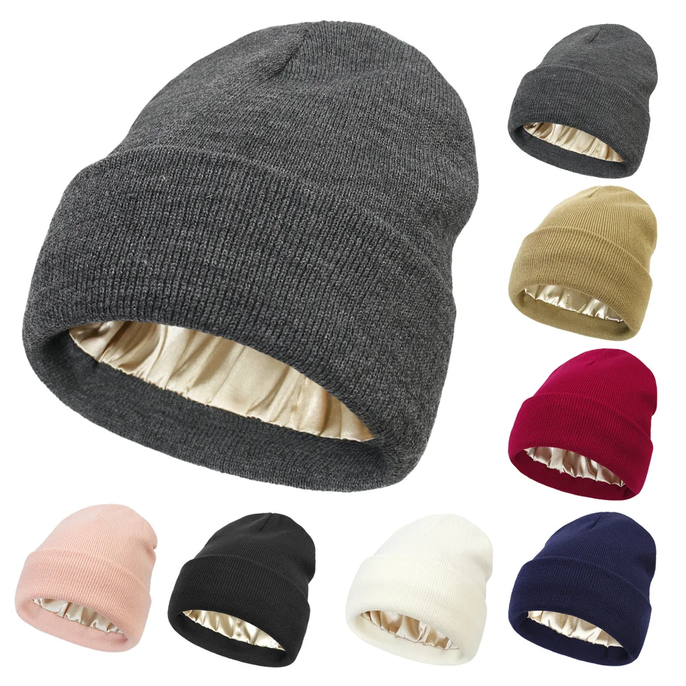 Women Cap Thicken Windproof Soft Comfortable Unisex Knitted Thermal Hat Daily Life