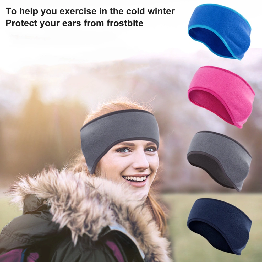 Headband Ear Warmer High Elasticity Breathable Soft Solid Color Wide Sweat Absorption Washable Biking Camping Winter Running Ear Cover for Camping