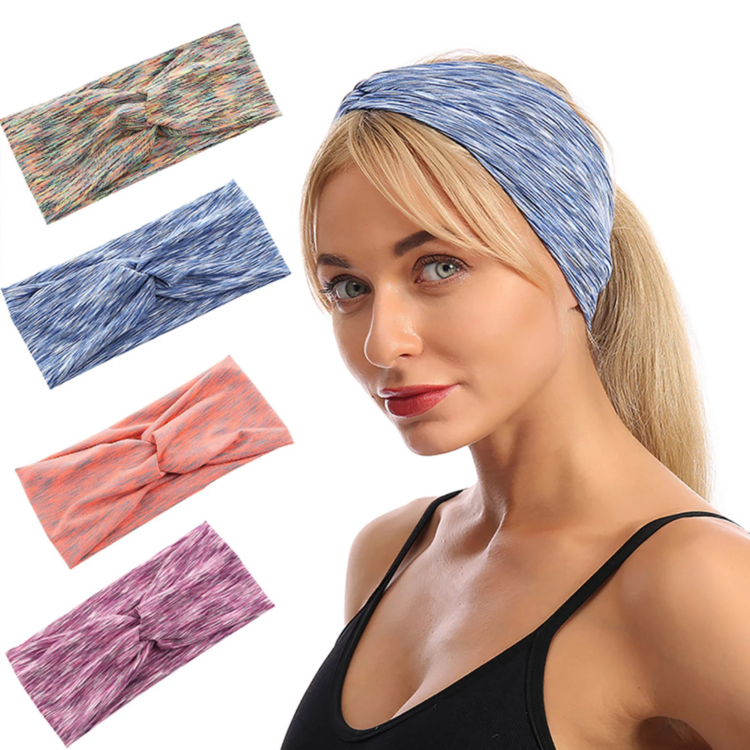 Headband Cross Anti Sweat Milky Silk Women Anti Sweat Yoga Headband Yoga