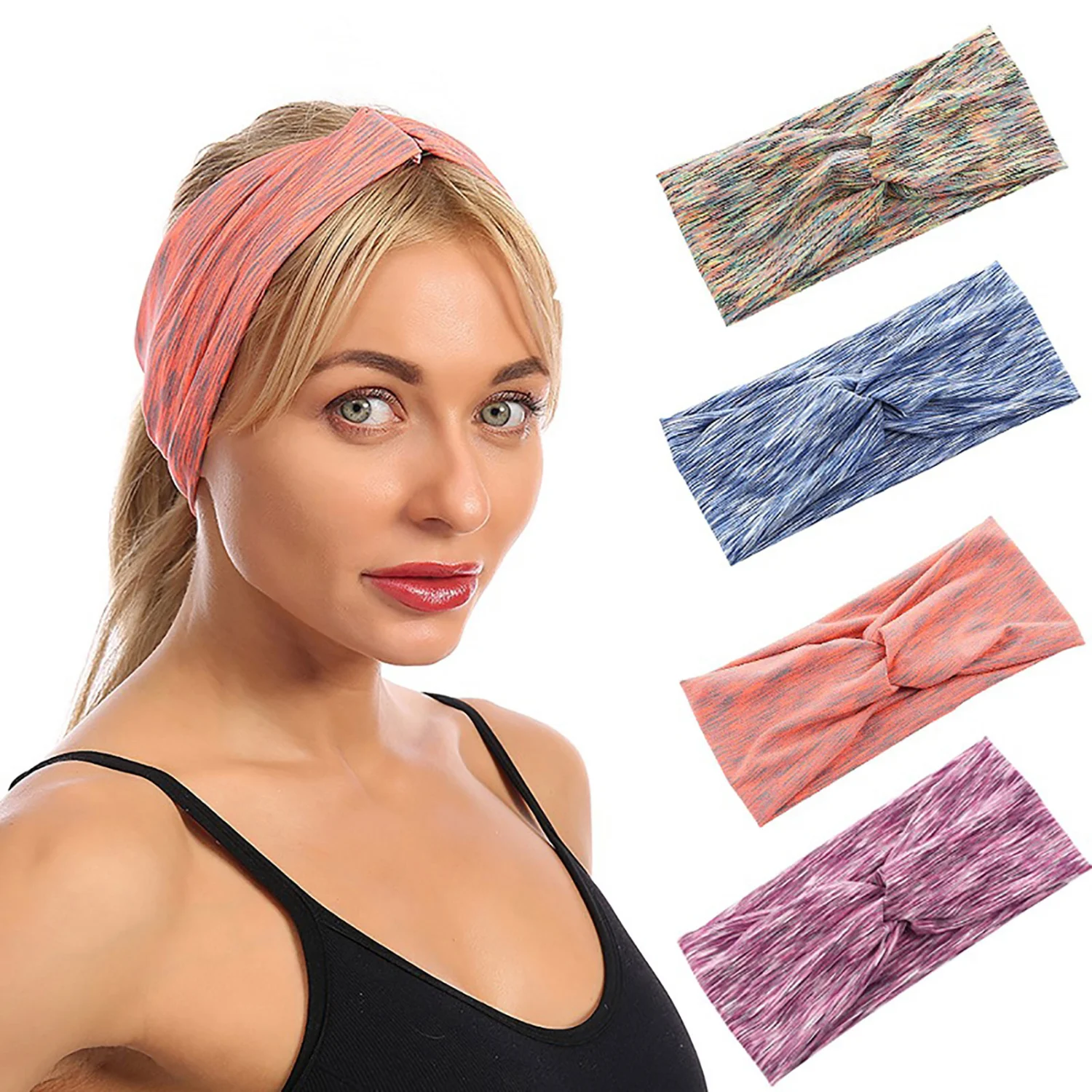 Headband Cross Anti Sweat Milky Silk Women Anti Sweat Yoga Headband Yoga
