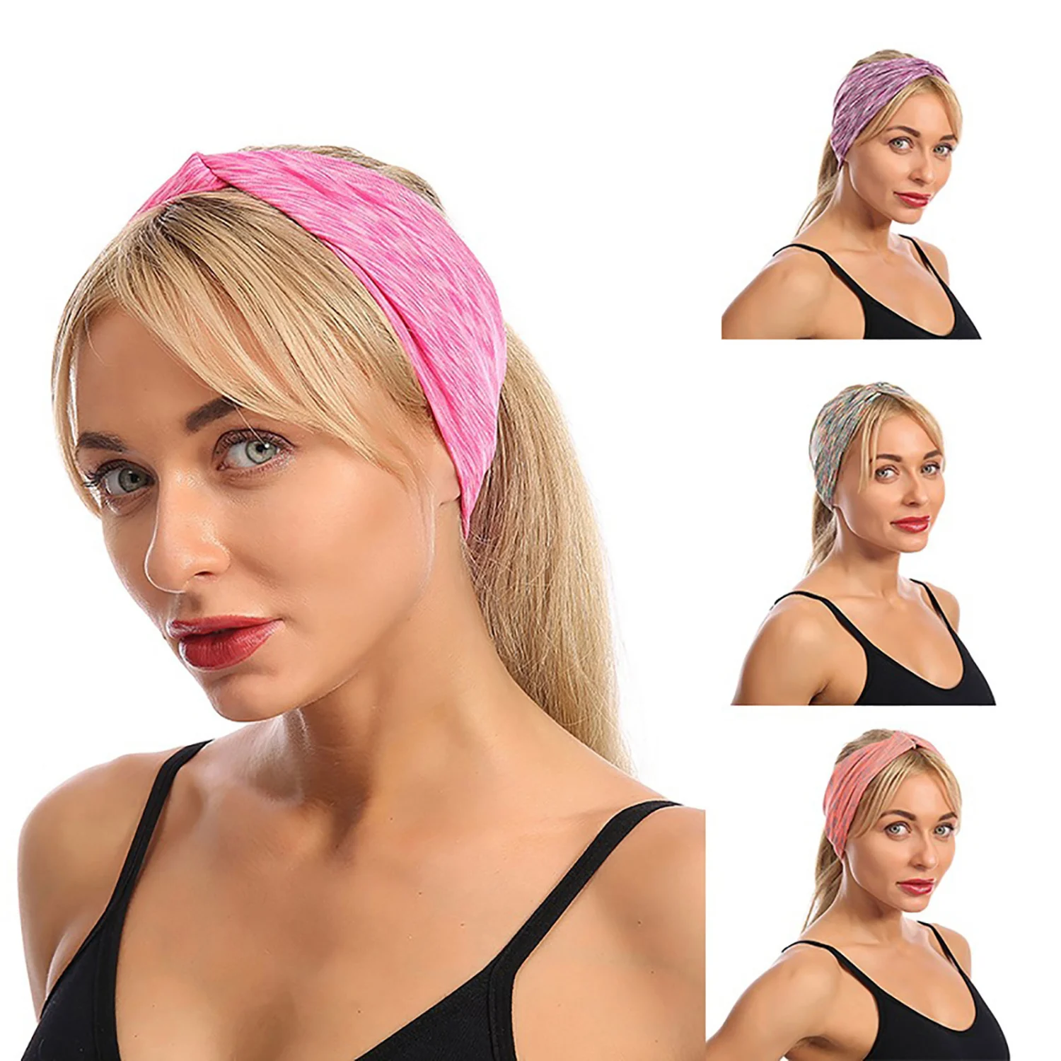 Headband Cross Anti Sweat Milky Silk Women Anti Sweat Yoga Headband Yoga