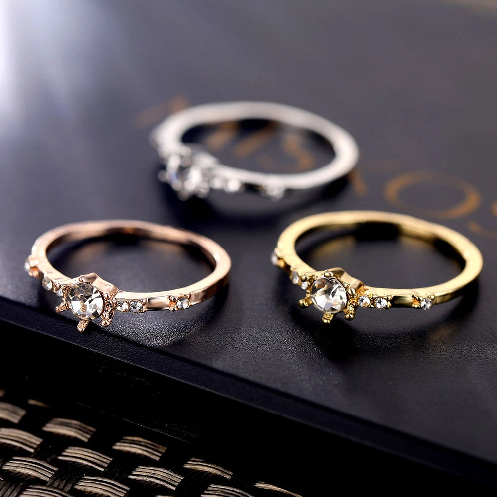 European And American Simple Ultra-fine Creative Six-claw Ring For Women