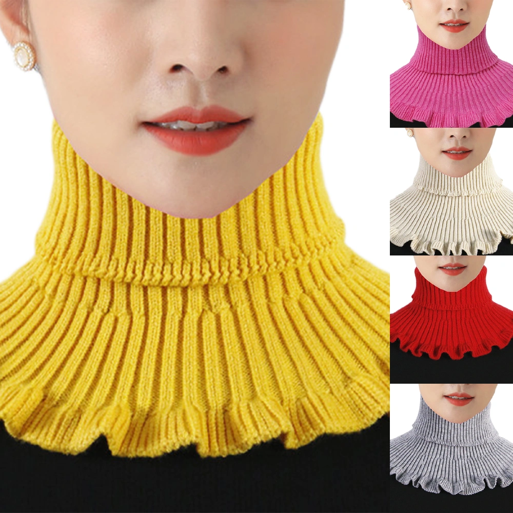 Scarf High-necked Skin-friendly Elastic Fiber Comfortable Women Neckwear for Winter