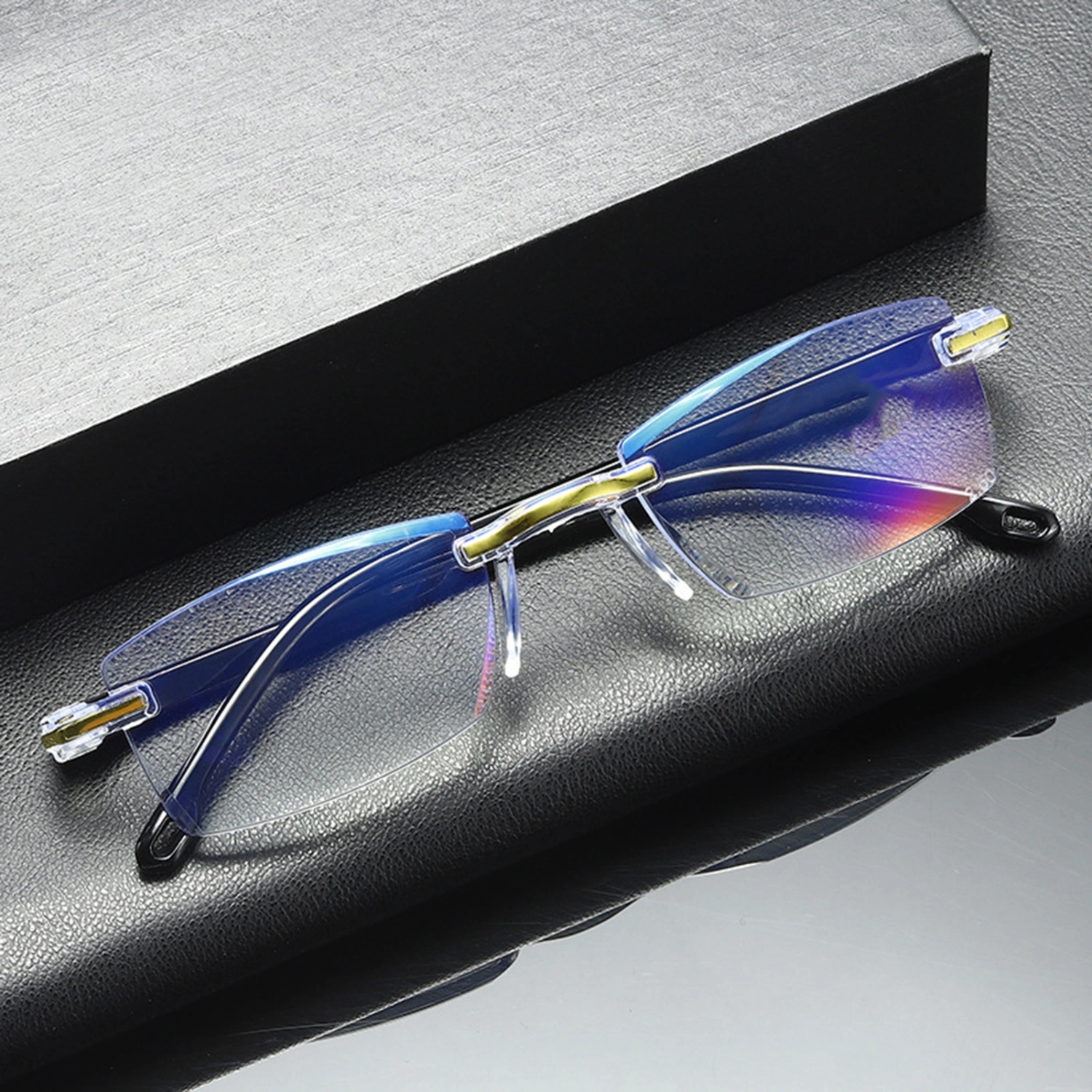 Reading Glasses Frameless Anti-scratch Everyday Wear Compact Women Men Clear Reading Glasses for Work