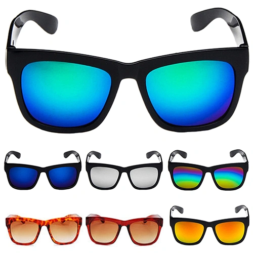 Men's Women's Sports Sunshade Outdoor Square Frame Colorful Sunglasses Gift