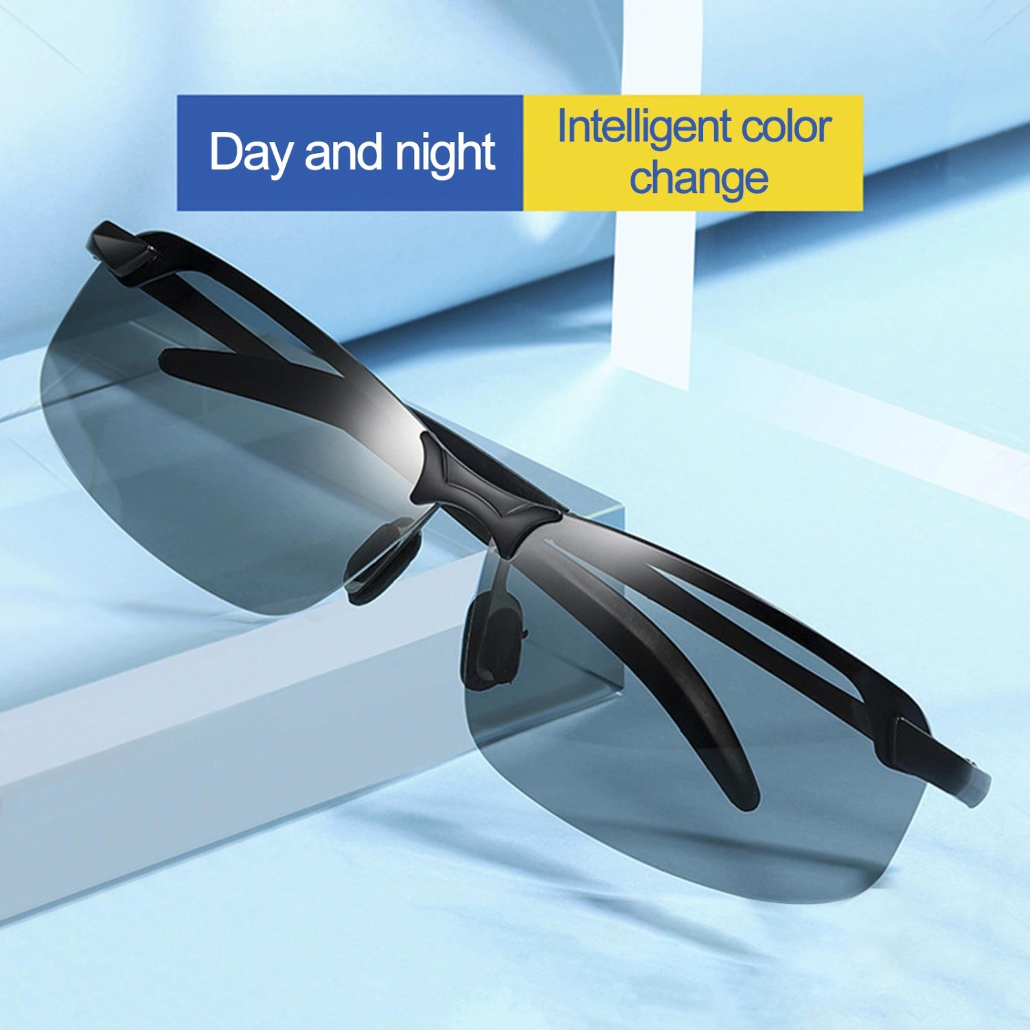 Polarized Sunglasses Intelligent Color Changing Anti-UV Eyewear Eyes Protection Day And Night Women Men Driving Mirror Fishing Glasses for Outdoor