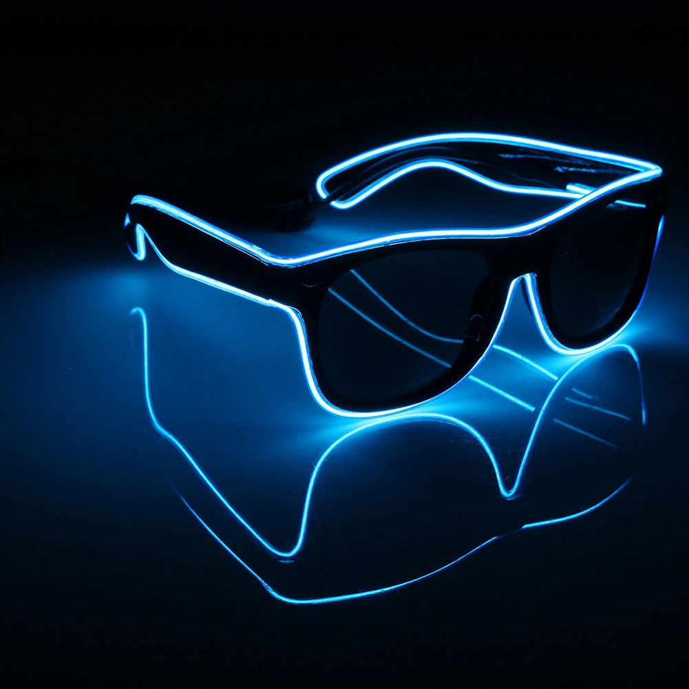 LED EL Wire Glasses Light Up Glow Sunglasses Eyewear Shades for Nightclub Party