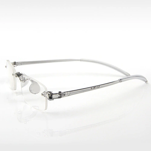 Men Women Lightweight Clear Rimless Resin Reading Glasses +1.00 to +4.00