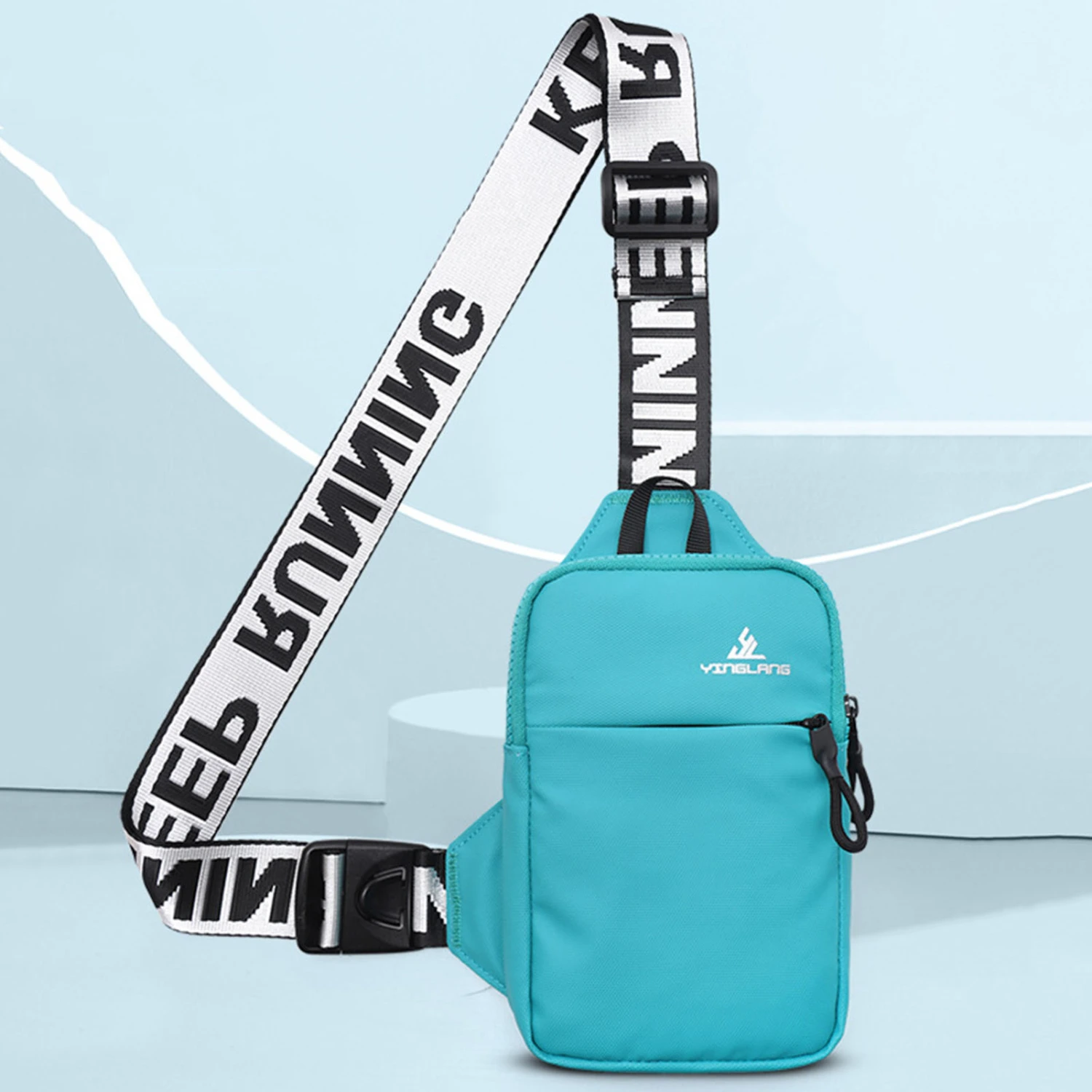 Mobile Phone Bag Adjustable Strap Multi Layer Portable Shock Absorbing Shoulder Bag Waist Bag for Outdoor Sports