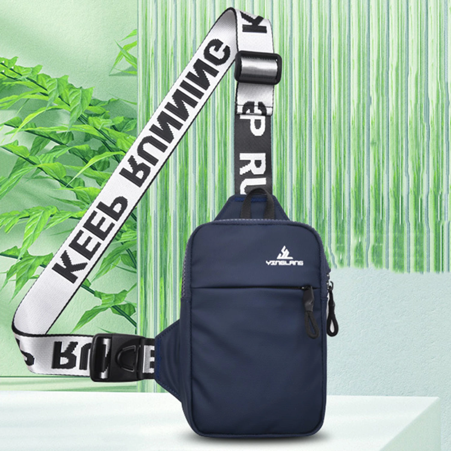 Mobile Phone Bag Adjustable Strap Multi Layer Portable Shock Absorbing Shoulder Bag Waist Bag for Outdoor Sports