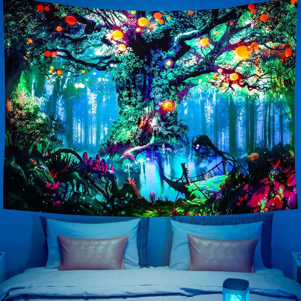 Tree Of Life Nightlight Background Tapestry