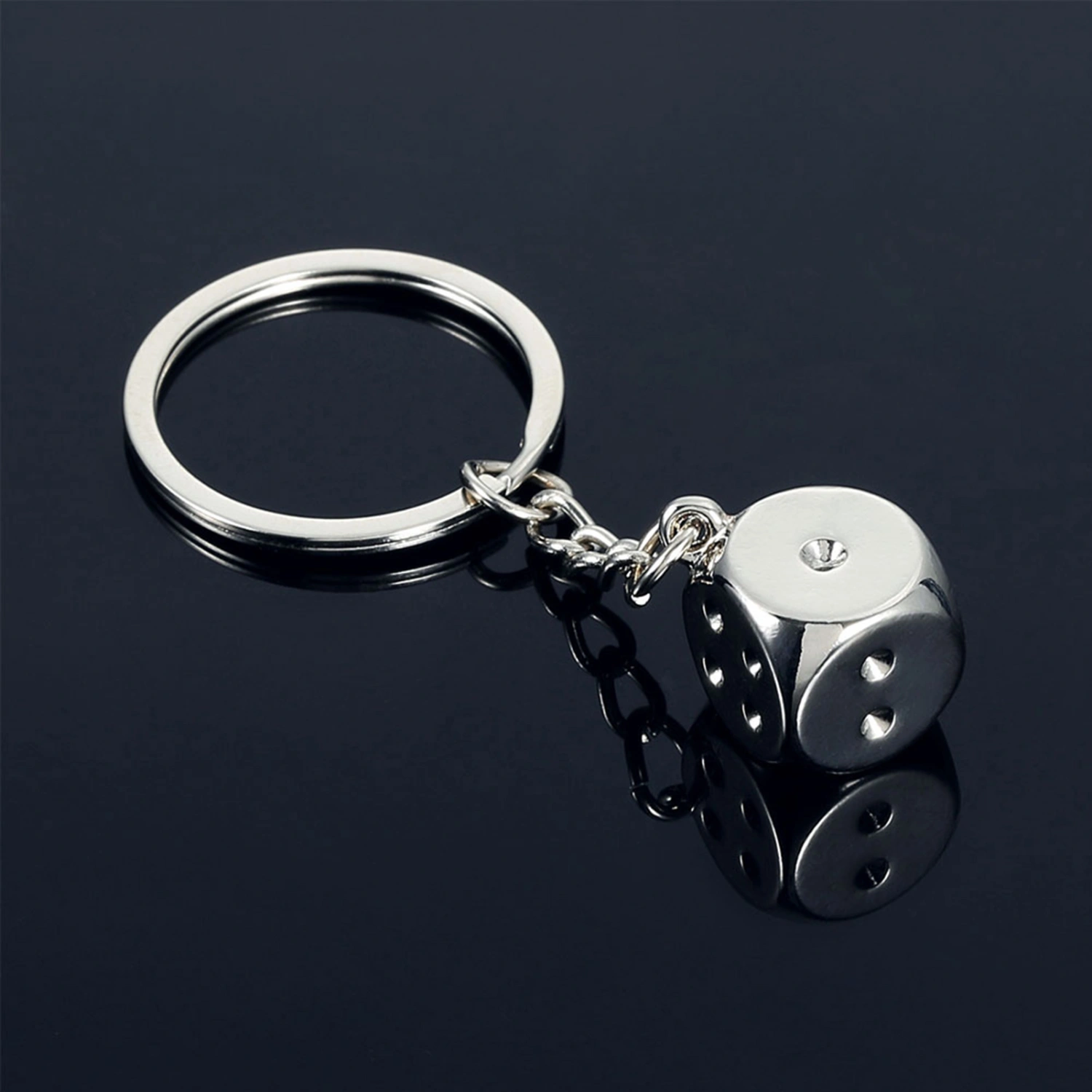 Key Holder Durable Eco-friendly Dice Shape Dice Shape Key Chain for Bag