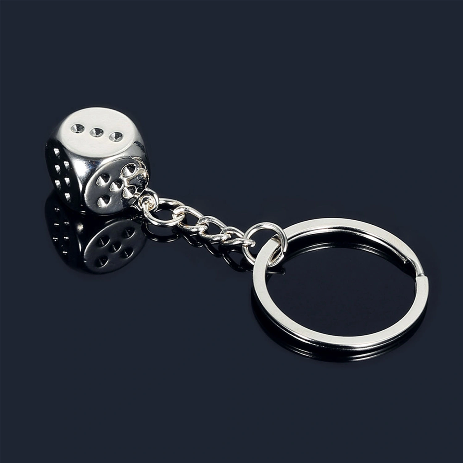 Key Holder Durable Eco-friendly Dice Shape Dice Shape Key Chain for Bag