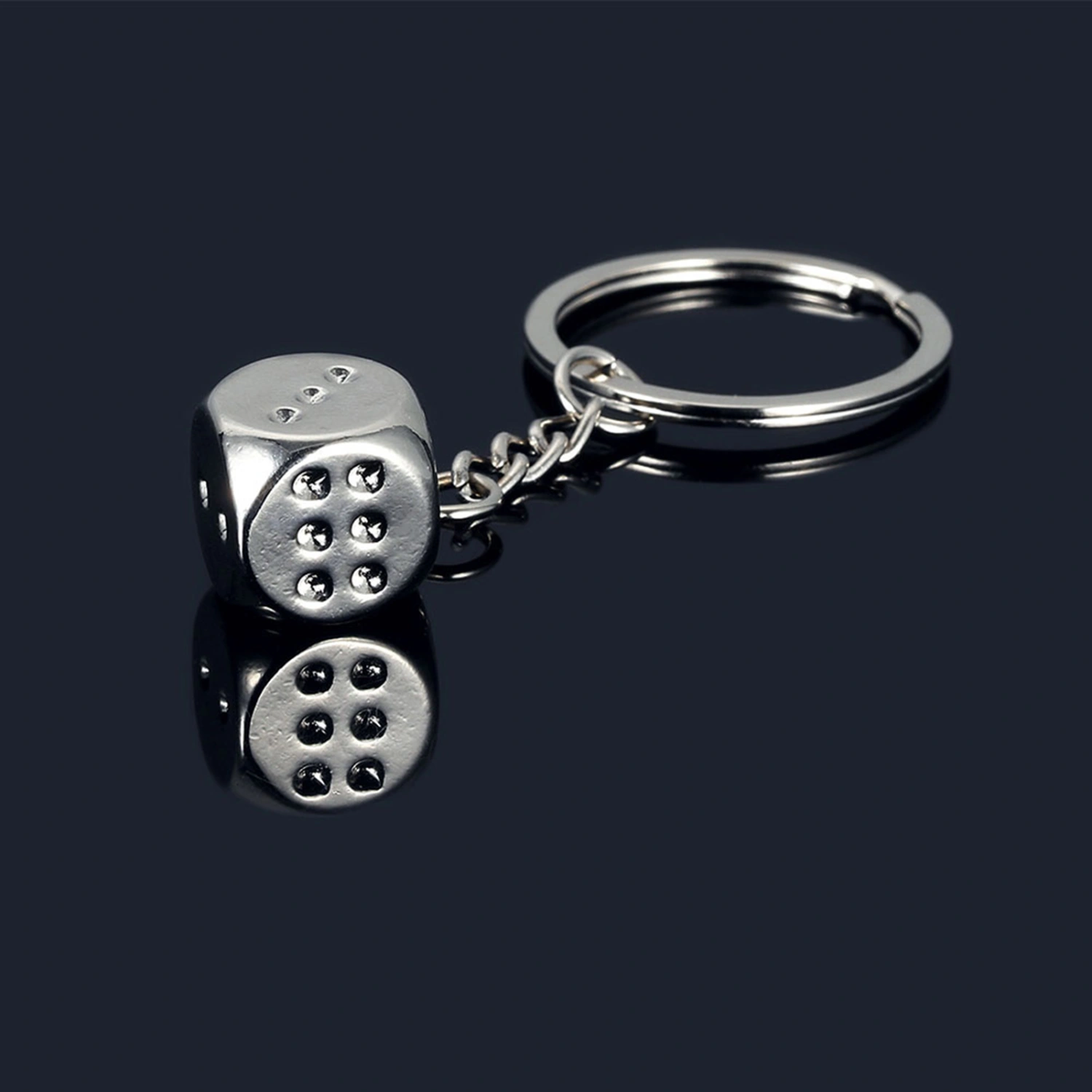 Key Holder Durable Eco-friendly Dice Shape Dice Shape Key Chain for Bag