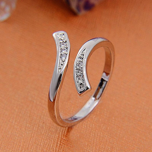 Hot Fashion Charm Women's Natural 925 Sterling Silver Adjustable Size Ring