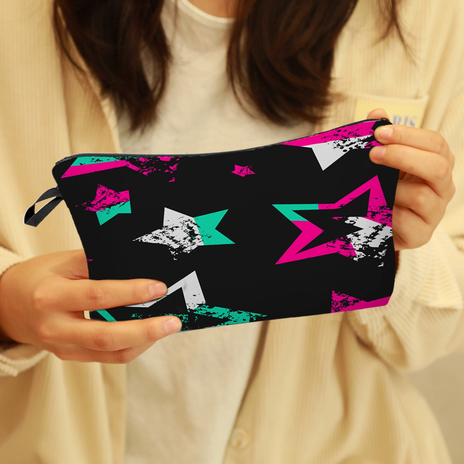 Travel Handbag Five-pointed Star Large Capacity Women Exquisite Fashion Appearance Cosmetic Bag for Outdoor
