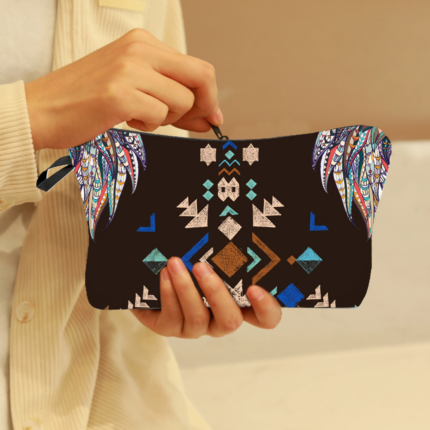 Travel Handbag Five-pointed Star Large Capacity Women Exquisite Fashion Appearance Cosmetic Bag for Outdoor