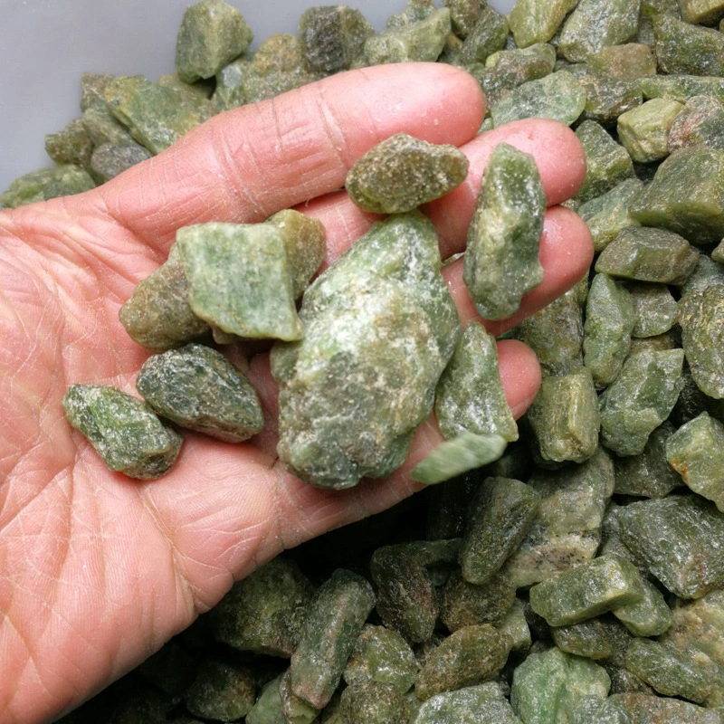 Green Apatite In Its Raw Form In A Fish Tank Bonsai