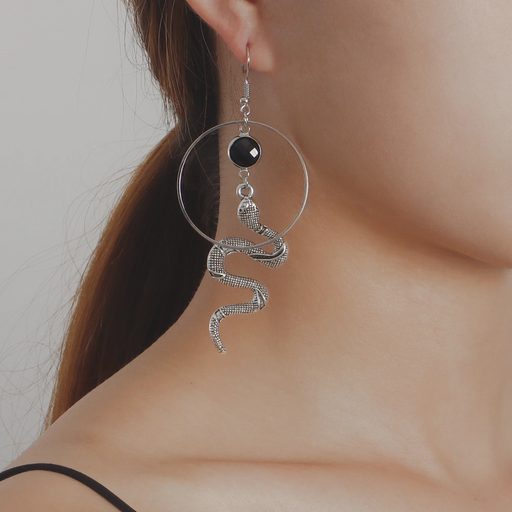 Creative Personality Exaggerated Earrings Snake Shaped