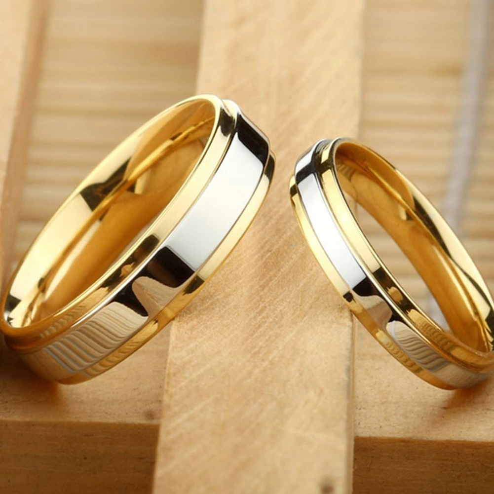 Fashion Lover Couples Women Titanium Steel Engagement Wedding Ring Band Jewelry