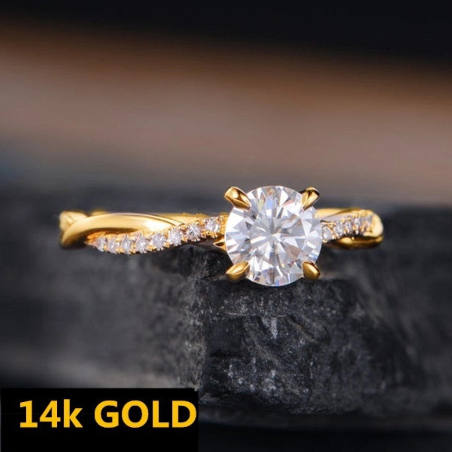 Elegant Women Full Rhinestone Inlaid Cubic Zirconia Finger Ring Wedding Jewelry