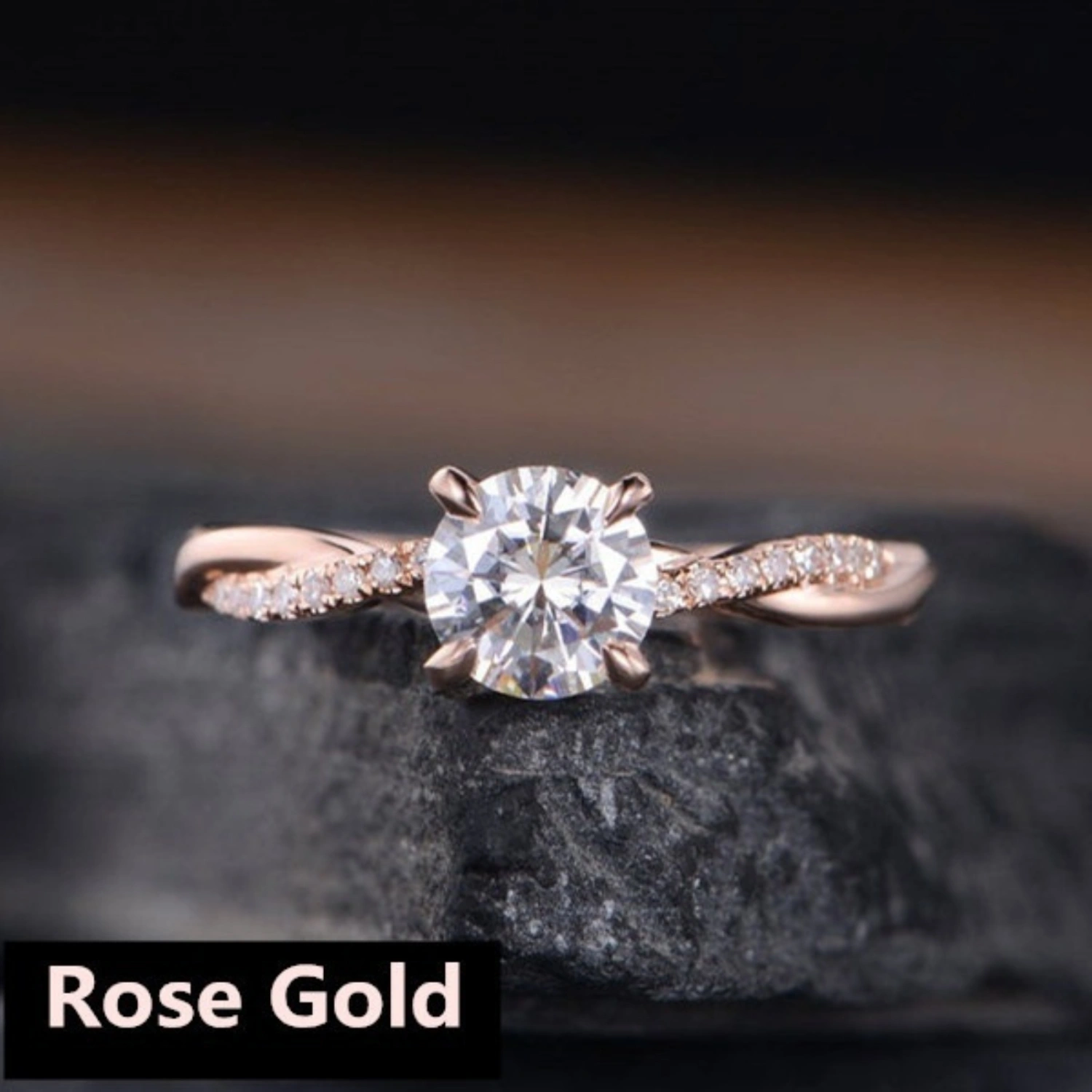 Elegant Women Full Rhinestone Inlaid Cubic Zirconia Finger Ring Wedding Jewelry